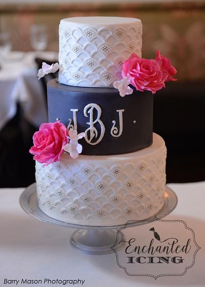 Beaded Wedding Cake  - Cake by Enchanted Icing