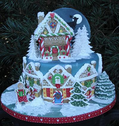 My Christmas Village - Cake by Simply Cake's Ireland.