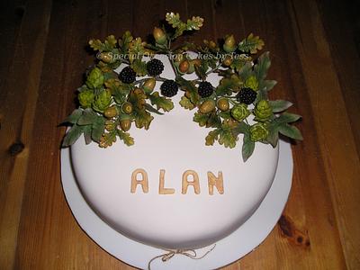 Blackberries, Oak and Hops - Cake by Teresa Bryant