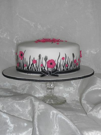 Monochrome meadow cake. - Cake by Mandy