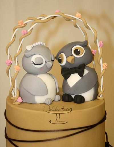 Lovely Owls - Cake by DelikArte
