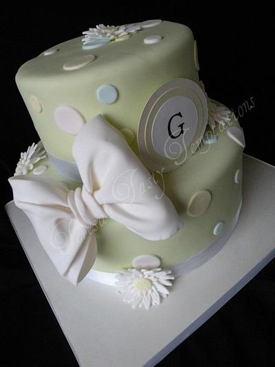 Pastel Gerber daisy Baby Shower - Cake by Teresa Cunha