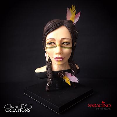 Indian native bust with braid - Cake by Claire DS CREATIONS
