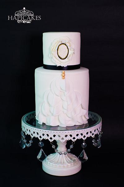 Vintage Ruffles Wedding Cake - Cake by Hazel Wong Cake Design