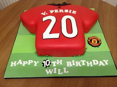Manchester United Shirt Cake - Cake by Charlene - The Red Butterfly Bakery xx