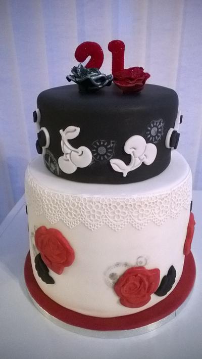 21st Cake - Cake by Combe Cakes