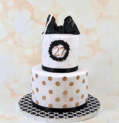Golden birthday cake - Cake by soods