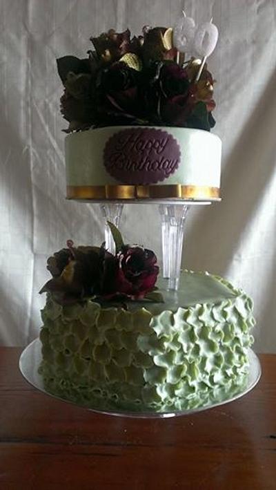 Elegant 60th - Cake by Bonley Cake Designs