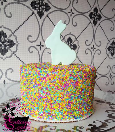 Sweet Easter Sprinkle Cake - Cake by Enticing Cakes Inc.
