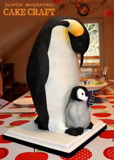 Emperor Penguin cake 17" tall - Cake by Janette MacPherson Cake Craft