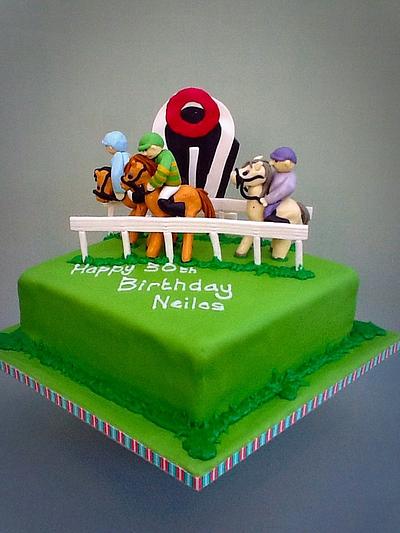 Horse raceing  - Cake by lorraine mcgarry