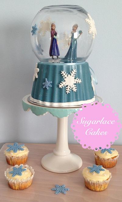 Frozen snow globe cake - Cake by Sugarlace Cakes