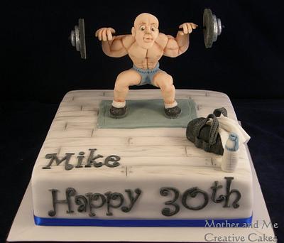 Weight lifter - Cake by Mother and Me Creative Cakes