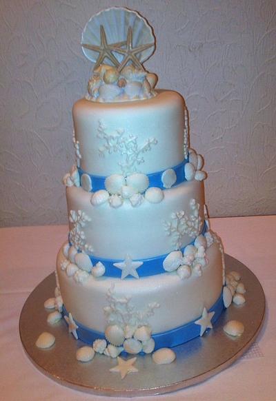 Beach Theme Bridal Shower Cake - Cake by Tracy's Custom Cakery LLC