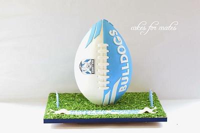 Bulldogs Rugby/footy cake - Cake by Cakes for mates