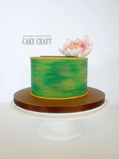 Simple Monet-inspired Birthday Cake - Cake by Janette MacPherson Cake Craft