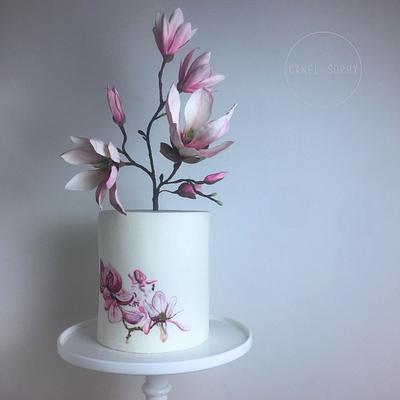 Magnolia Cake  - Cake by Christina Wallis Flowers  & Veiners 