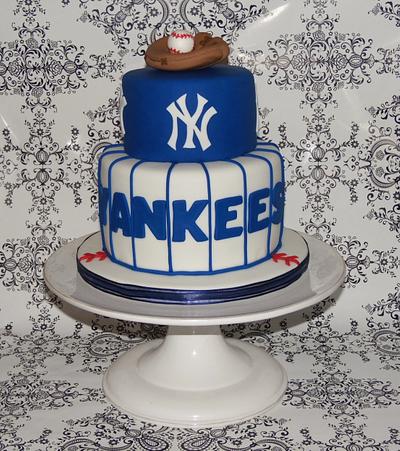 NY Yankees Groom's Cake - Cake by DaniellesSweetSide