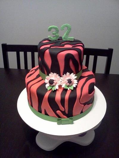Zebra Birthday Cake - Cake by Jenifer Crespo-Martinez 