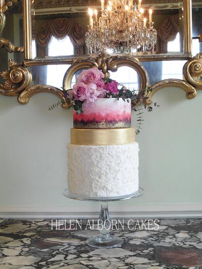 Hand painted wedding cake - Cake by Helen Alborn  