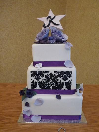 Wedding cake for my friends - Cake by Fondant Fantasies of Malvern