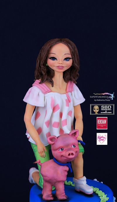 Rosadito - Year of the pig Challenge - Cake by Super Fun Cakes & More (Katherina Perez)
