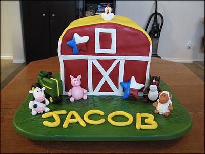 Farm Animals Barn Cake - Cake by Tami Chitwood