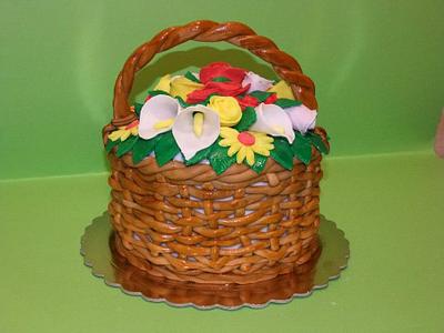 Flower basket cake - Cake by Marilena