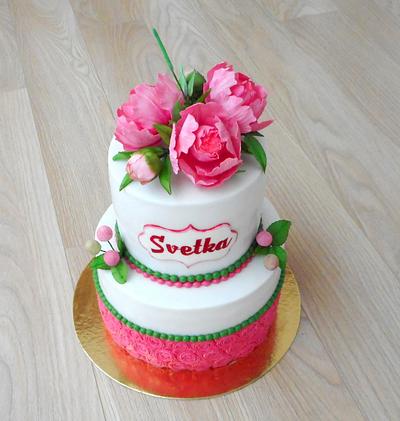 With sugar flowers - Cake by Janka