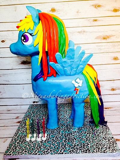 3D Rainbow Dash My Little Pony Cake - Cake by Cake'D By Niqua