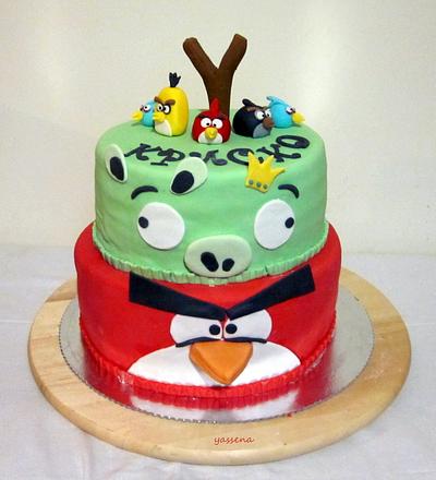 Angry birds cake - Cake by Yasena's sweets and cakes