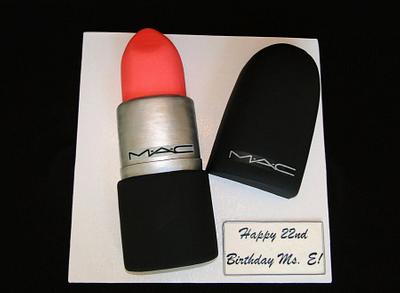 Mac Lipstick - Cake by Elisa Colon