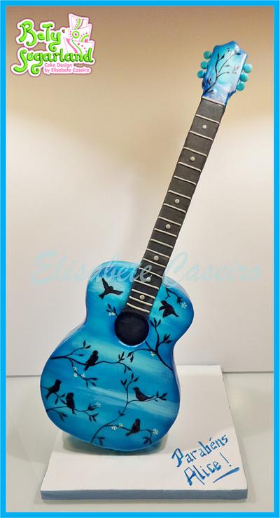 Hand painted standing guitar - Cake by Bety'Sugarland by Elisabete Caseiro 