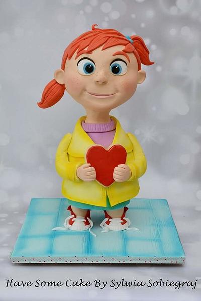 Little Valentine Girl - Cake by Sylwia Sobiegraj The Cake Designer