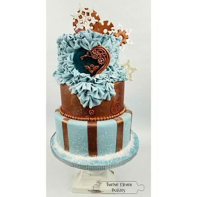 Mechanics of a Frozen Heart - Cake by Shannon @ Kitchen Witch Chronicles 