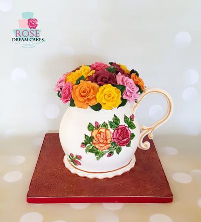 Old Country Roses Vase Cake - Cake by Rose Dream Cakes