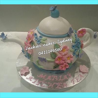 vintage tea pot cake - Cake by Jackies cakes