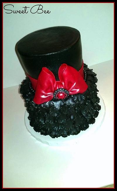 Black and Red Bridal Shower - Cake by Tiffany Palmer