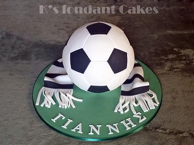 Soccer Ball - Cake by K's fondant Cakes