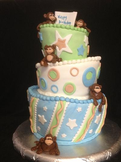 Topsy Turvy monkeys - Cake by Laurie