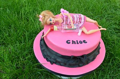 Drunk Barbie - Cake by Suzi Saunders