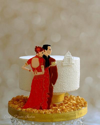 Royal iced Couple with the Taj Mahal - Cake by Prachi Dhabaldeb