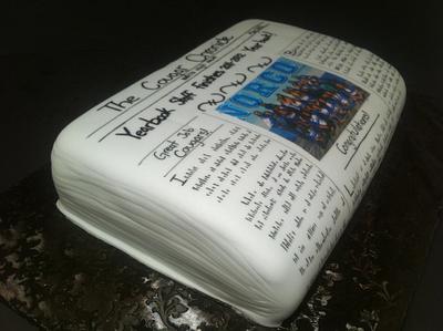 Newspaper Cake - Cake by Nikki Belleperche