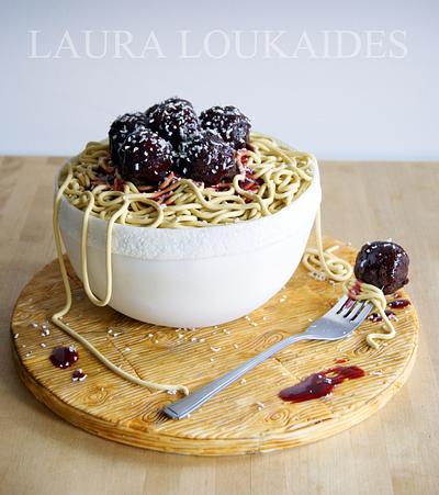 Spaghetti & Meatballs Cake - Cake by Laura Loukaides