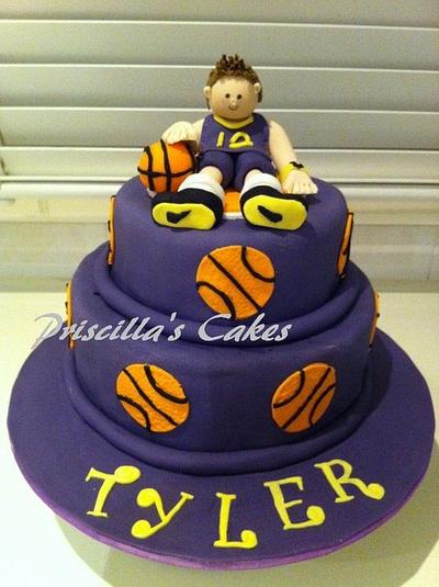 Basketball themed cake - Cake by Priscilla's Cakes