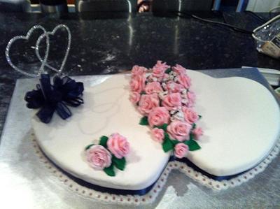 double heart - Cake by Vicky