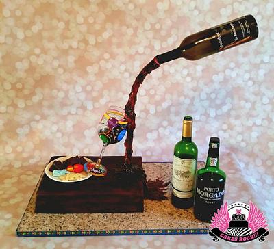 Gravity-defying Wine Tasting Cake - Cake by Cakes ROCK!!!  
