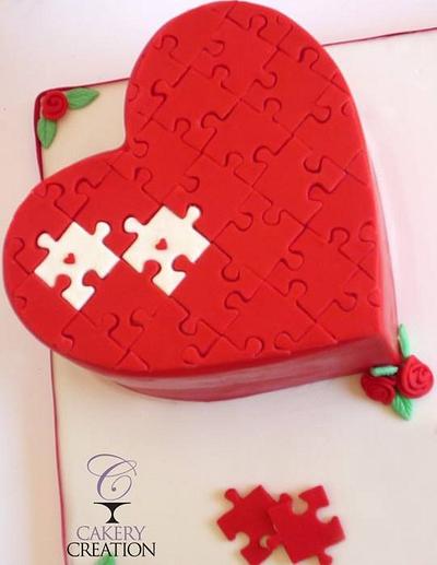 Heart Puzzle cake - Cake by Cakery Creation Liz Huber