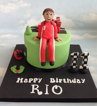 F1 racing car themed cake - Cake by Cupcake-Heaven