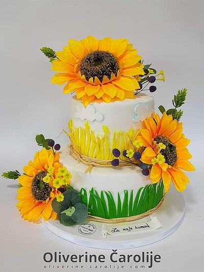Sunflowers Cake - Cake by Oliverine Čarolije 